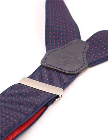 Tirantes Micro lunares Azul-Rojo