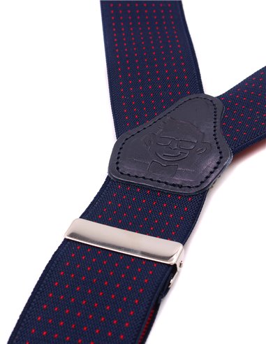 Tirantes Micro lunares Azul Rojo