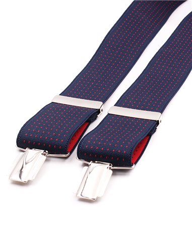 Tirantes Micro lunares Azul Rojo