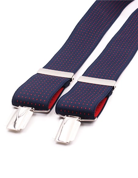 Tirantes Micro lunares Azul Rojo Tirantes Micro lunares Azul Rojo