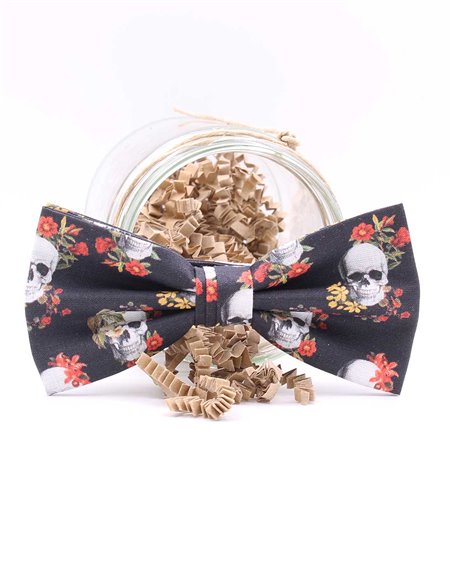 Conjunto Tirantes y Pajarita Calaveras Flores