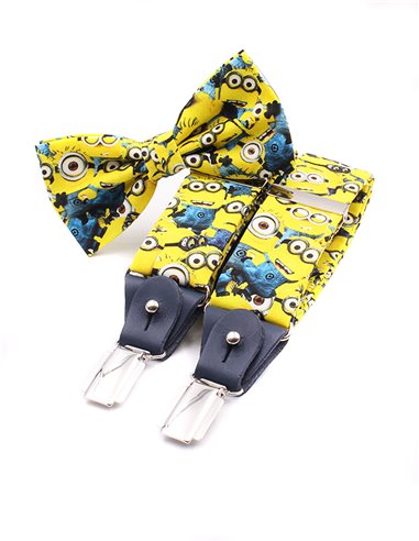 Conjunto Tirantes y Pajarita Minions