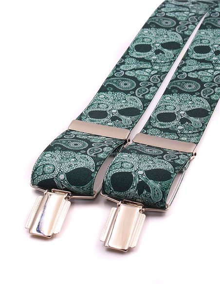 Tirantes Calaveras Cachemir Verde X/Y Tirantes Calaveras Cachemir Verde X/Y