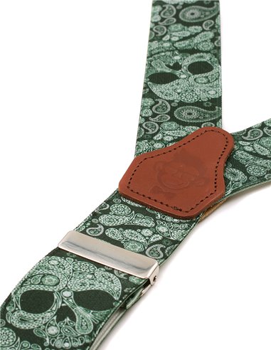 Tirantes Calaveras Cachemir Verde X/Y