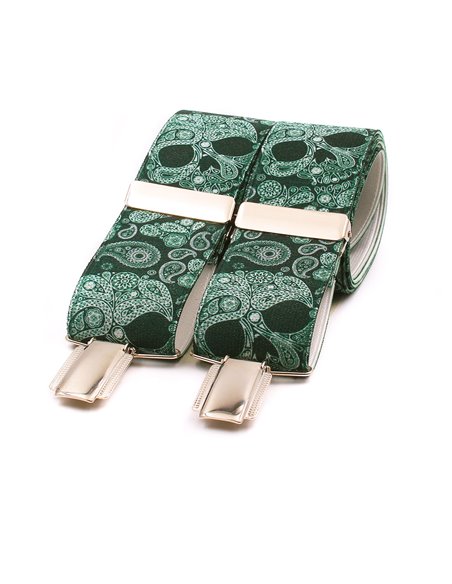 Tirantes Calaveras Cachemir Verde X/Y Tirantes Calaveras Cachemir Verde X/Y