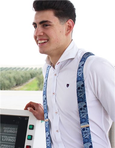 Tirantes Calaveras Cachemir azul X/Y