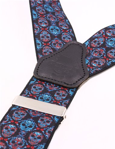 Tirantes Calaveras-Blue-Red