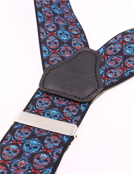 Tirantes Calaveras-Blue-Red