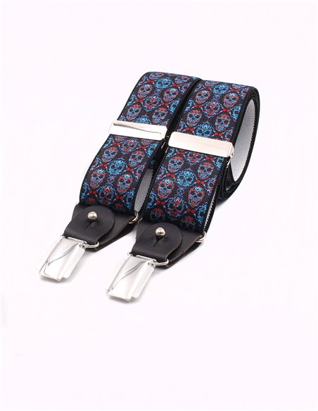 Tirantes Calaveras-Blue-Red