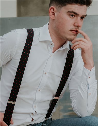 Tirantes azul marino  Lunares Rojos X/Y