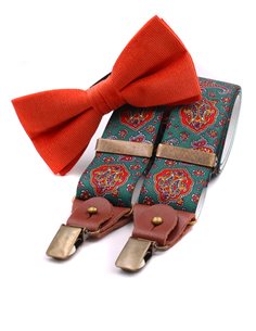 Conjunto Tirantes y Pajarita micro pana