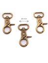 Juego 3 Mosquetones Bronce 20 mm