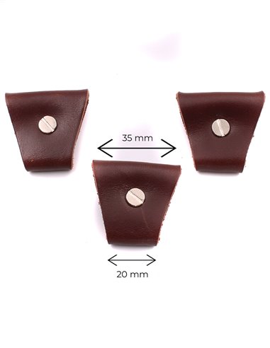 Juego 3 Terminales para tirantes marrón oscuro