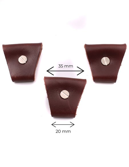 Juego 3 Terminales para tirantes marrón oscuro