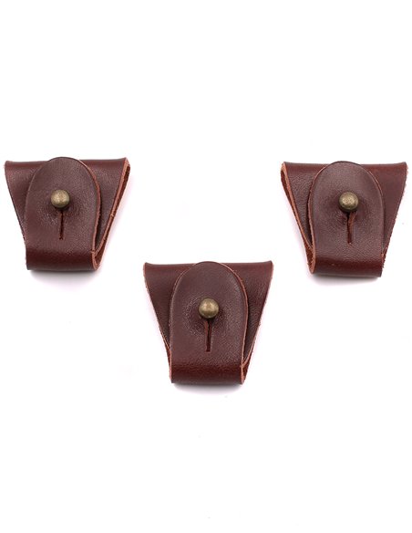 Juego 3 Terminales para tirantes marrón oscuro Bronce