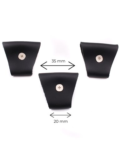 Juego 3 Terminales para tirantes Negro