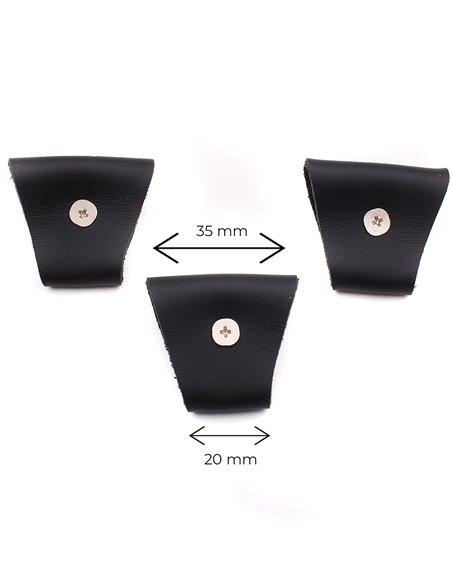 Juego 3 Terminales para tirantes Negro