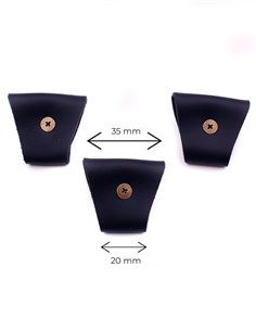 Juego 3 Terminales para tirantes Azul Marino Bronce 2