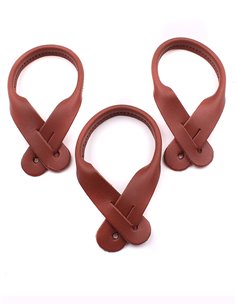 Juego 3 Lazos de Cuero para Botones Marrón