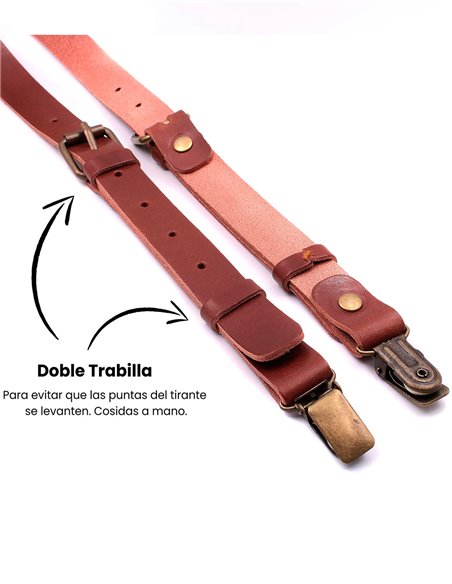 Tirantes Cuero marrón Cognac Cooper Tirantes Cuero marrón Cognac Cooper