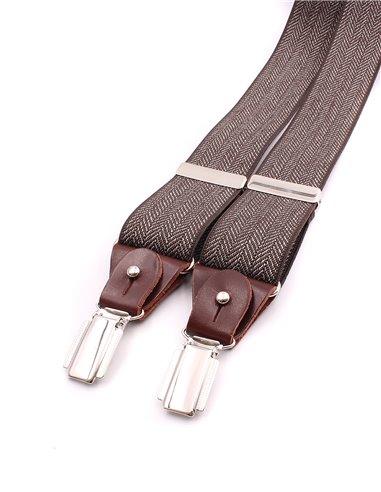 Tirantes Espiga Marrón Plata