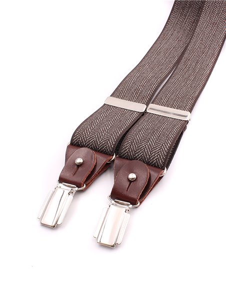 Tirantes Espiga Marrón Plata