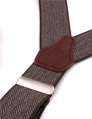 Tirantes Espiga Marrón Plata