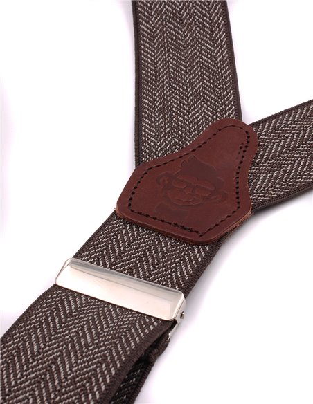 Tirantes Espiga Marrón Plata