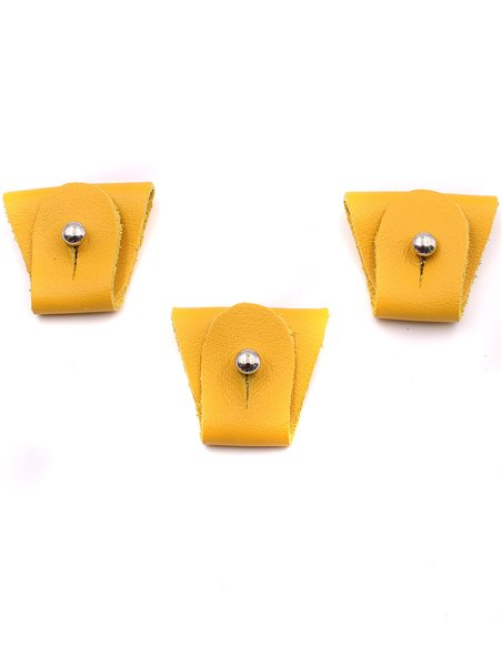 Juego 3 Terminales para tirantes Amarillo Plata