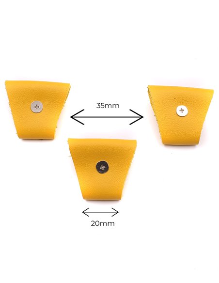 Juego 3 Terminales para tirantes Amarillo Plata