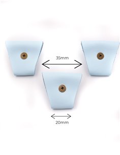 Juego 3 Terminales para tirantes Azul Celeste Bronce 2