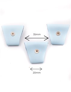 Juego 3 Terminales para tirantes Azul Celeste BPlata 2