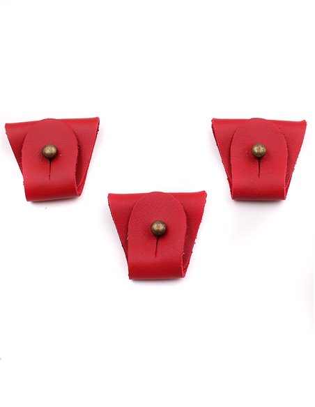 Juego 3 Terminales para tirantes Burdeos Bronce