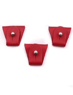 Juego 3 Terminales para tirantes Burdeos Plata