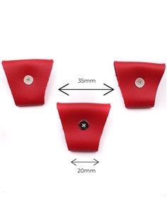 Juego 3 Terminales para tirantes Burdeos Plata 2