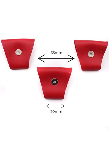 Juego 3 Terminales para tirantes Burdeos Plata