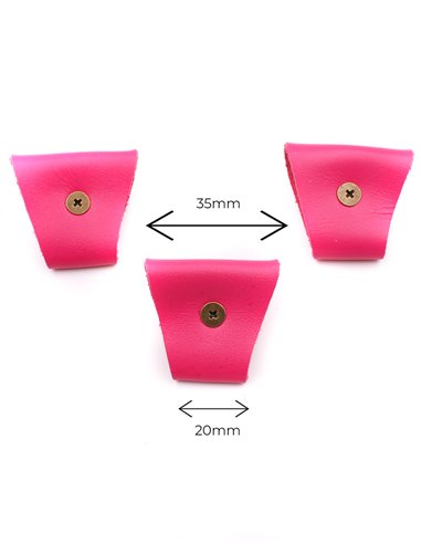 Juego 3 Terminales para tirantes Rosa Bronce