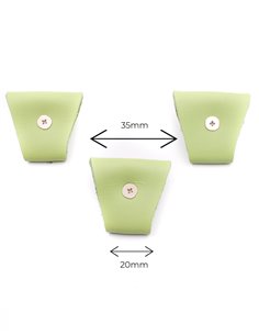 Juego 3 Terminales para tirantes Verde Plata 2