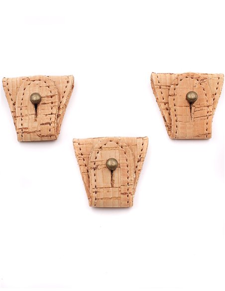 Juego 3 Terminales para tirantes de Corcho Bronce