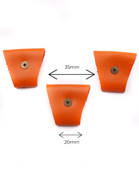 Juego 3 Terminales para tirantes Naranja Bronce