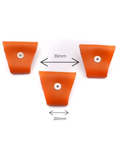Juego 3 Terminales para tirantes Naranja Plata