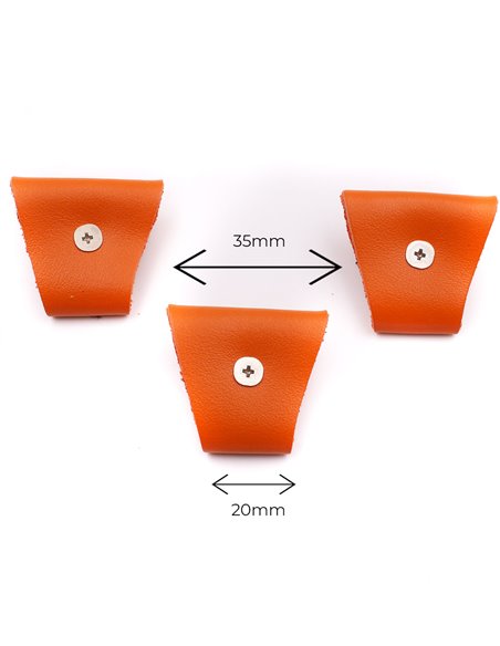 Juego 3 Terminales para tirantes Naranja Plata