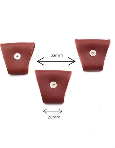 Juego 3 Terminales para tirantes marrón Plata