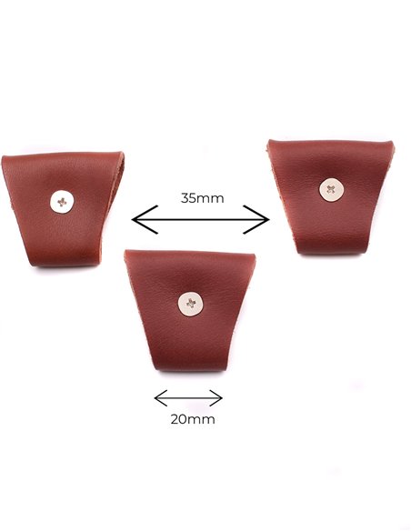 Juego 3 Terminales para tirantes marrón Plata