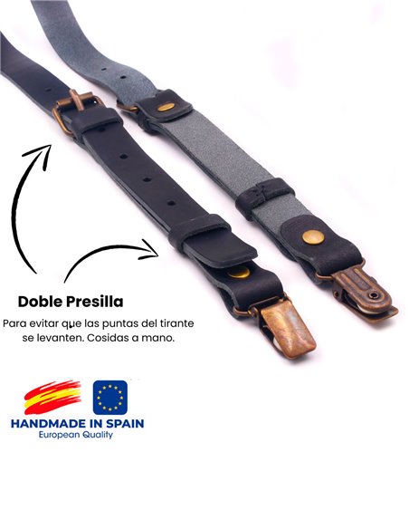 Tirantes Cuero Negro Cooper 24