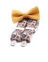 Conjunto Tirantes y Pajarita Lino Mostaza winter