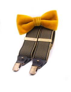 Conjunto Tirantes y Pajarita Yellow-Night