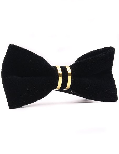 PAJARITA TERCIOPELO Negro-Dorado