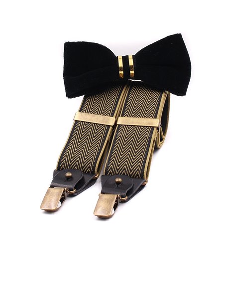 Conjunto Tirantes y Pajarita  Terciopelo Conjunto Tirantes y Pajarita  Terciopelo