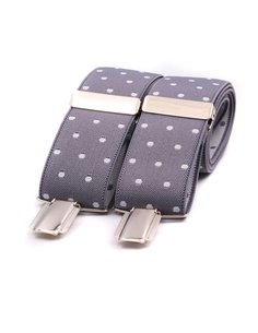 Tirantes Gris  lunares blancos X/Y